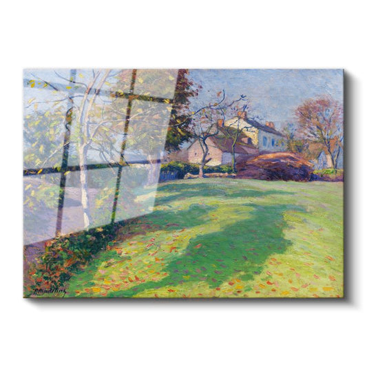 Henri Martin - Sonbahar Bahçesi Cam Tablo