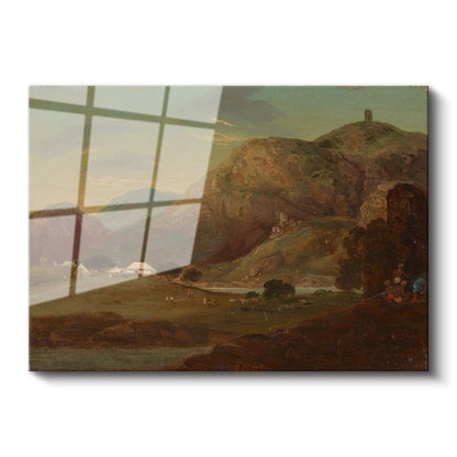 John Constable - Dağlık Manzara Cam Tablo