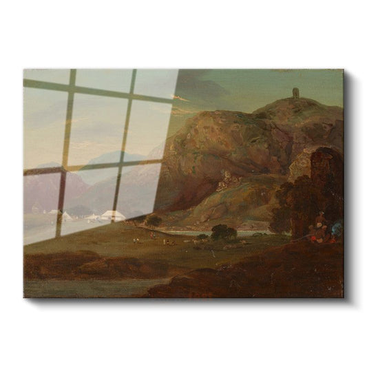 John Constable - Dağlık Manzara Cam Tablo
