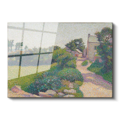 Charles Angrand - Kır Evi Yolu Cam Tablo