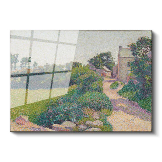 Charles Angrand - Kır Evi Yolu Cam Tablo