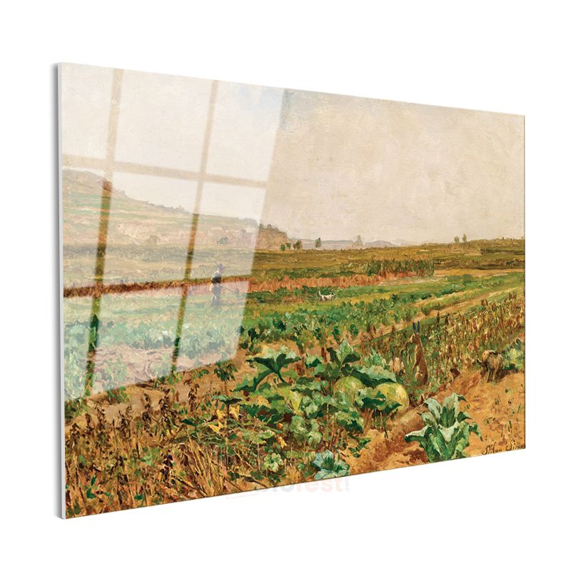 Claude Monet - Lahana Tarlası Cam Tablo