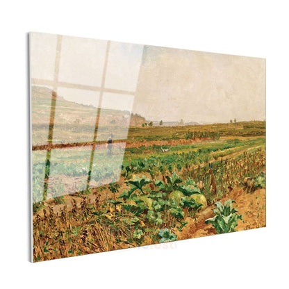 Claude Monet - Lahana Tarlası Cam Tablo