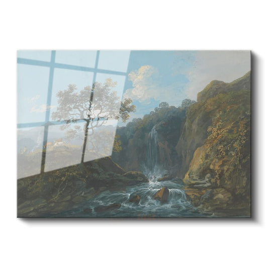 Joseph Mallord William Turner - Şelale Manzarası Cam Tablo