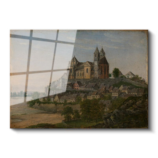 Albrecht Dürer - Orta Çağ Kasabası Cam Tablo