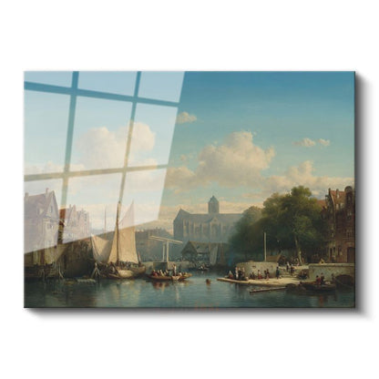 Johannes Vermeer - Hollanda Kanalı Cam Tablo