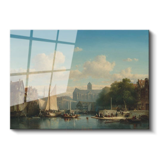 Johannes Vermeer - Hollanda Kanalı Cam Tablo