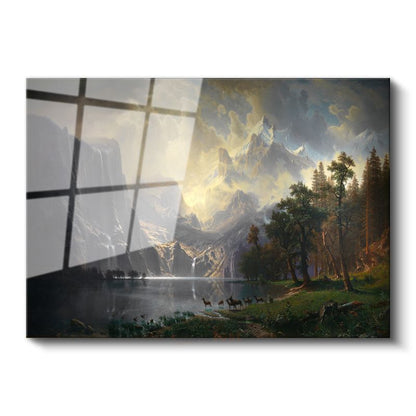 Albert Bierstadt - Sierra Nevada Dağları Cam Tablo