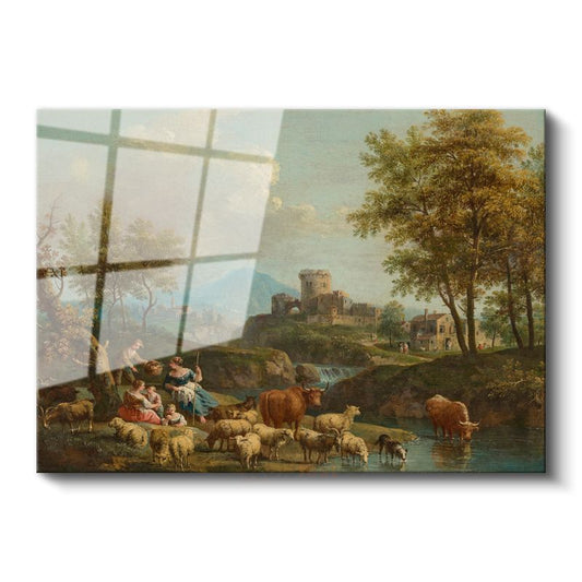 Nicolas Poussin - Pastoral Manzara Cam Tablo
