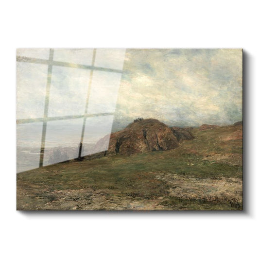 Charles-François Daubigny - Tepeler Manzarası Cam Tablo