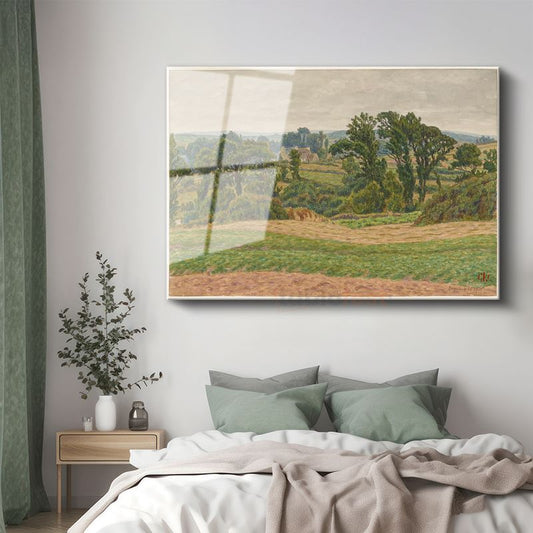 Camille Pissarro - Kırsal Manzara Cam Tablo