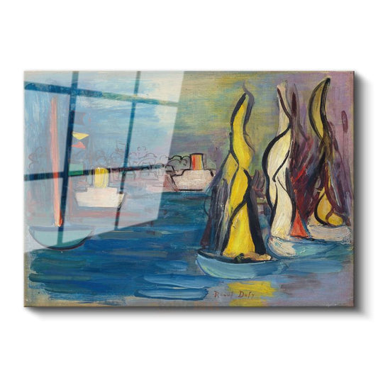 Raoul Dufy - Yelkenliler Limanı Cam Tablo