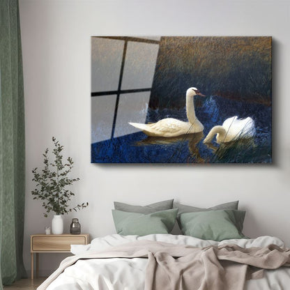 Bruno Liljefors - Swans Cam Tablo