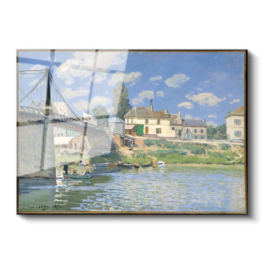 Alfred Sisley - The Bridge at Villeneuve-la-Garenne Cam Tablo