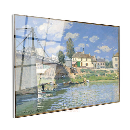 Alfred Sisley - The Bridge at Villeneuve-la-Garenne Cam Tablo