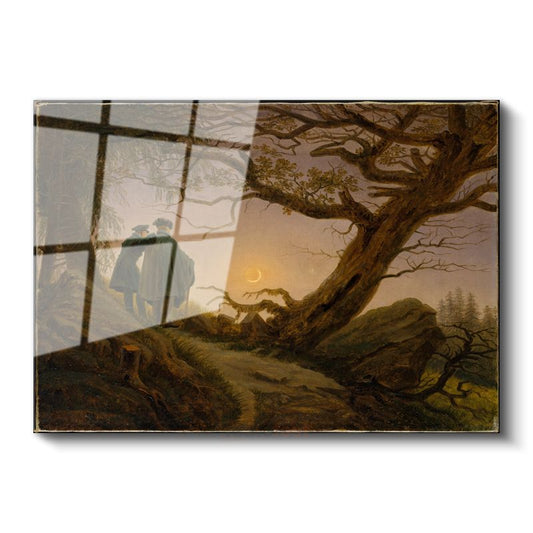 Caspar David Friedrich - Two Men Contemplating the Moon Cam Tablo