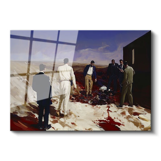 Michael Borremans - Çöl İncelemesi Cam Tablo