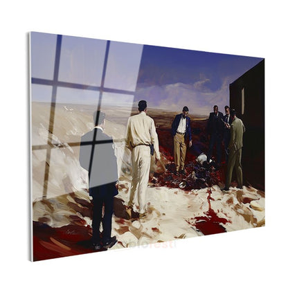 Michael Borremans - Çöl İncelemesi Cam Tablo