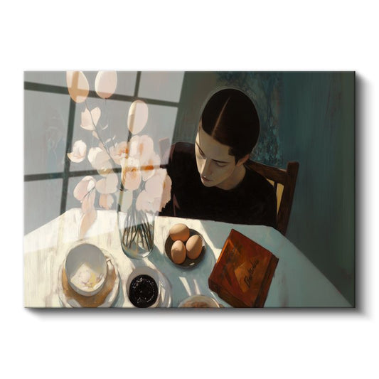Michaël Borremans - Kahvaltı Masası Cam Tablo