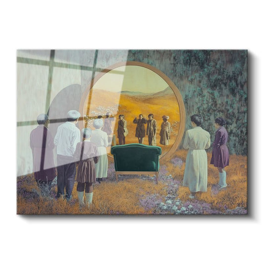 René Magritte - Belleğin Penceresi Cam Tablo