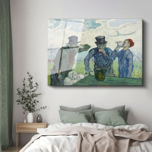 Vincent van Gogh - İçki İçenler Cam Tablo