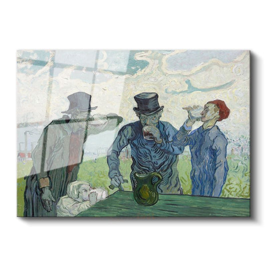 Vincent van Gogh - İçki İçenler Cam Tablo