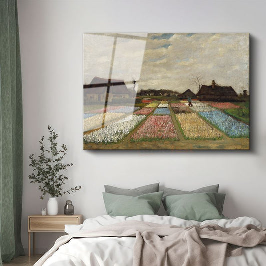 Vincent van Gogh - Lale Tarlaları Cam Tablo