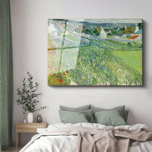 Vincent van Gogh - Auvers'deki Evler Cam Tablo
