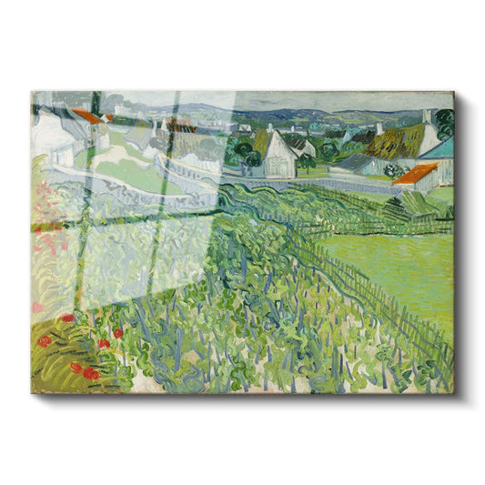 Vincent van Gogh - Auvers'deki Evler Cam Tablo
