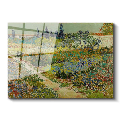 Vincent van Gogh - Çiçek Bahçesi Cam Tablo
