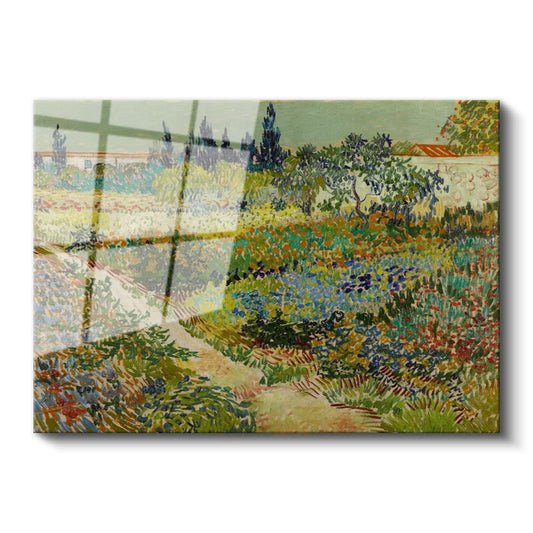 Vincent van Gogh - Çiçek Bahçesi Cam Tablo