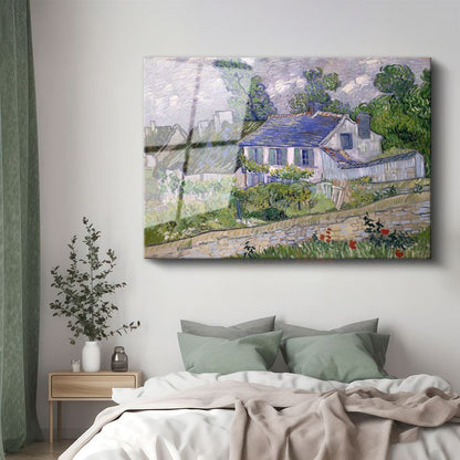 Vincent van Gogh - Auvers'de Köy Evi Cam Tablo