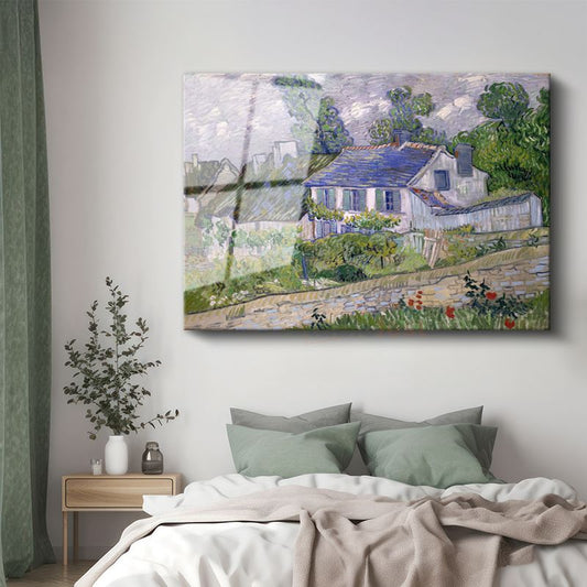 Vincent van Gogh - Auvers'de Köy Evi Cam Tablo