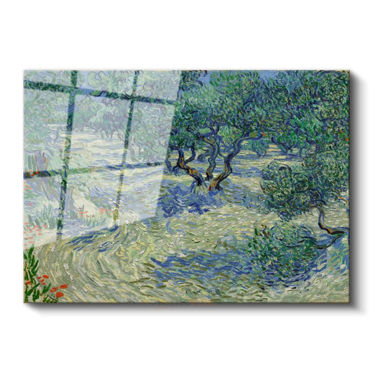 Vincent van Gogh - Zeytin Bahçesi Cam Tablo