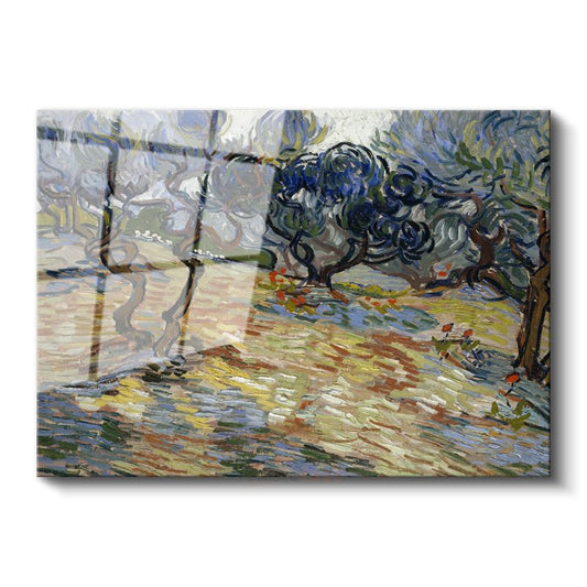 Vincent van Gogh - Zeytin Koruluğu Cam Tablo