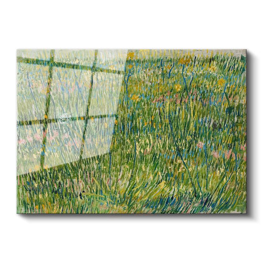 Vincent van Gogh - Çiçekli Çayır Cam Tablo