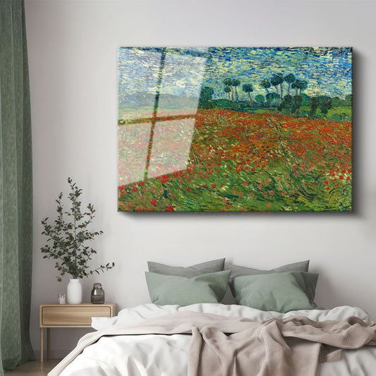 Vincent van Gogh - Gelincik Tarlası Cam Tablo
