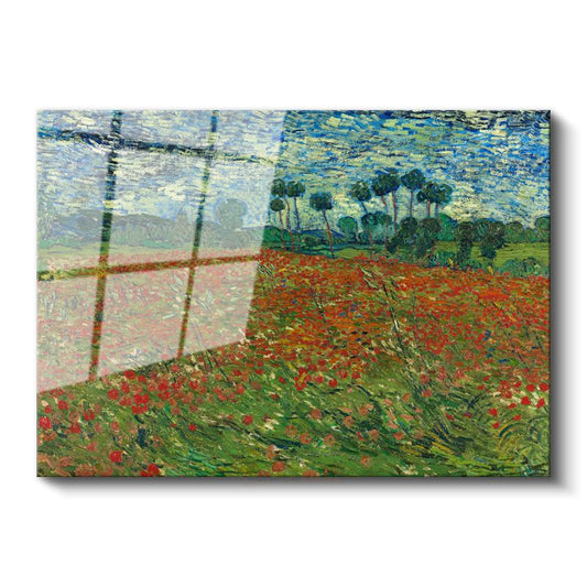 Vincent van Gogh - Gelincik Tarlası Cam Tablo