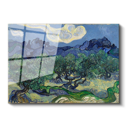 Vincent van Gogh - Zeytin Ağaçları Cam Tablo