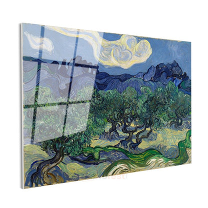 Vincent van Gogh - Zeytin Ağaçları Cam Tablo