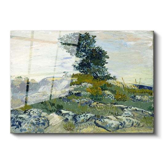 Vincent van Gogh - Kayalık Manzara Cam Tablo