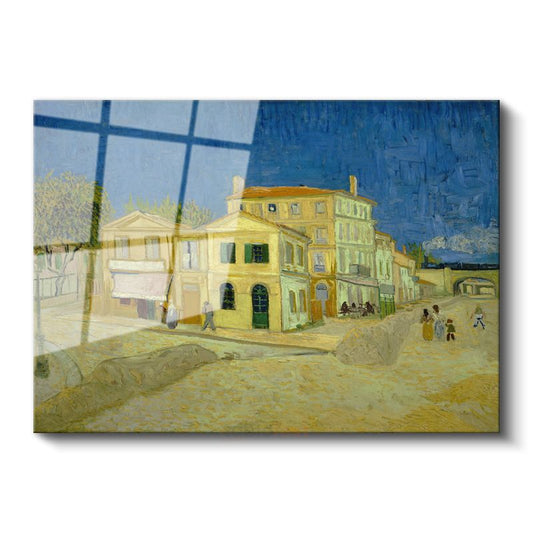 Vincent van Gogh - Arles'te Sarı Ev Cam Tablo