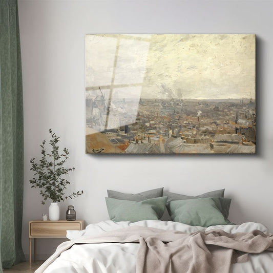 Vincent van Gogh - Paris Manzarası Cam Tablo
