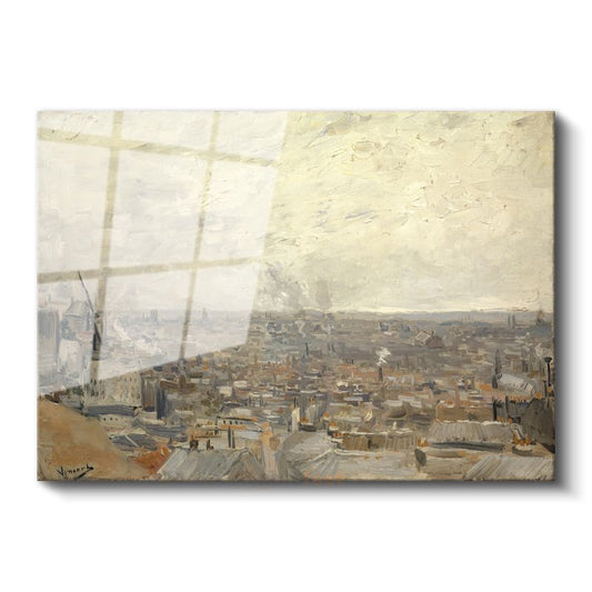 Vincent van Gogh - Paris Manzarası Cam Tablo