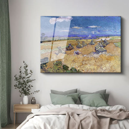 Vincent van Gogh - Buğday Tarlası ve Demetler Cam Tablo