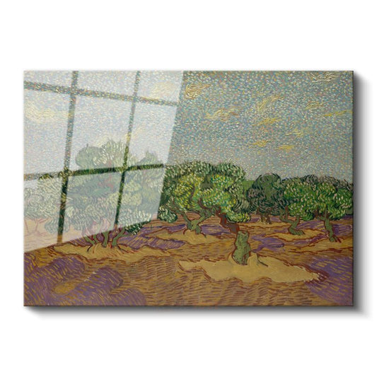 Vincent van Gogh - Zeytin Ağaçları Cam Tablo