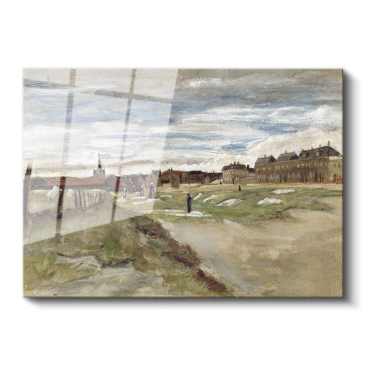 Vincent van Gogh - Scheveningen'de Çamaşır Alanı Cam Tablo