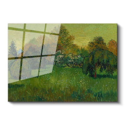 Vincent van Gogh - Bahçe Manzarası Cam Tablo