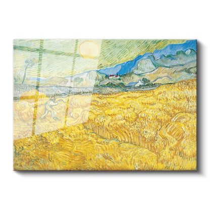 Vincent van Gogh - Buğday Tarlası ve Orakçı Cam Tablo