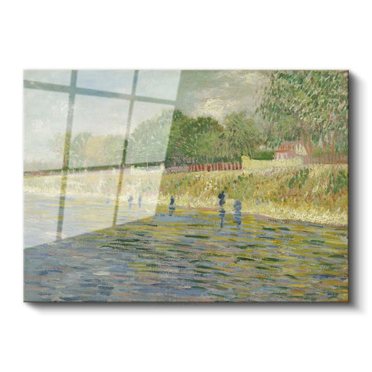 Vincent van Gogh - Seine Nehri Kıyısında Balıkçılar Cam Tablo
